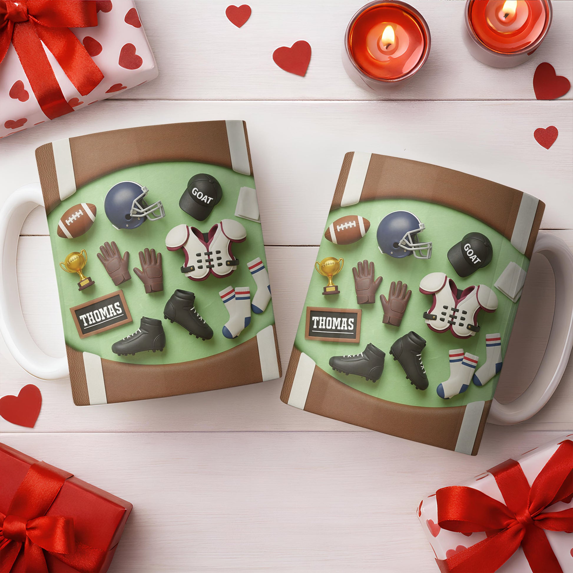 Celebrate Your Sports Achievements, Football And Helmet Design