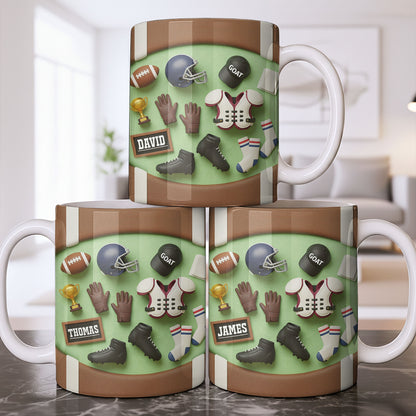 Celebrate Your Sports Achievements, Football And Helmet Design