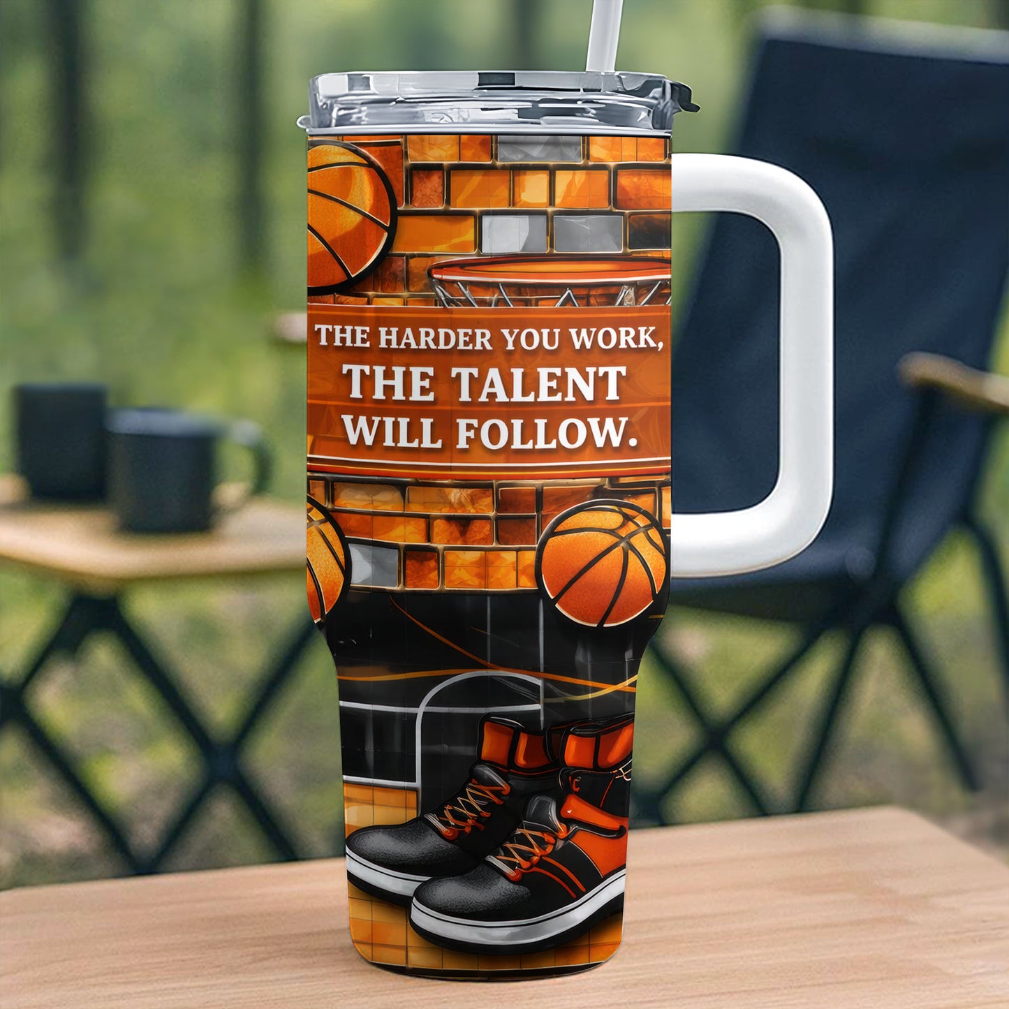 The Harder You Work Talent Will Follow Basketball Hoop Sneakers