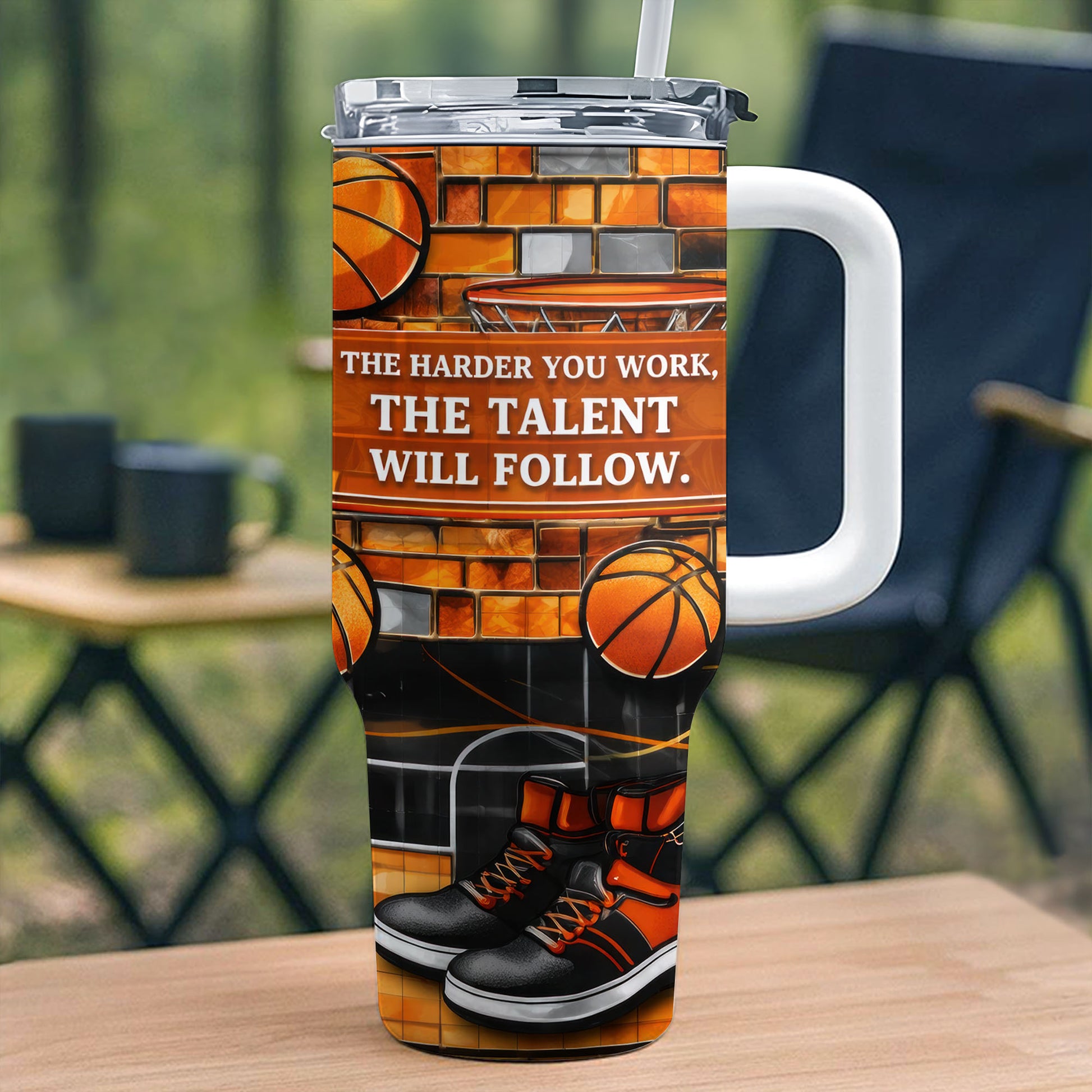 The Harder You Work Talent Will Follow Basketball Hoop Sneakers