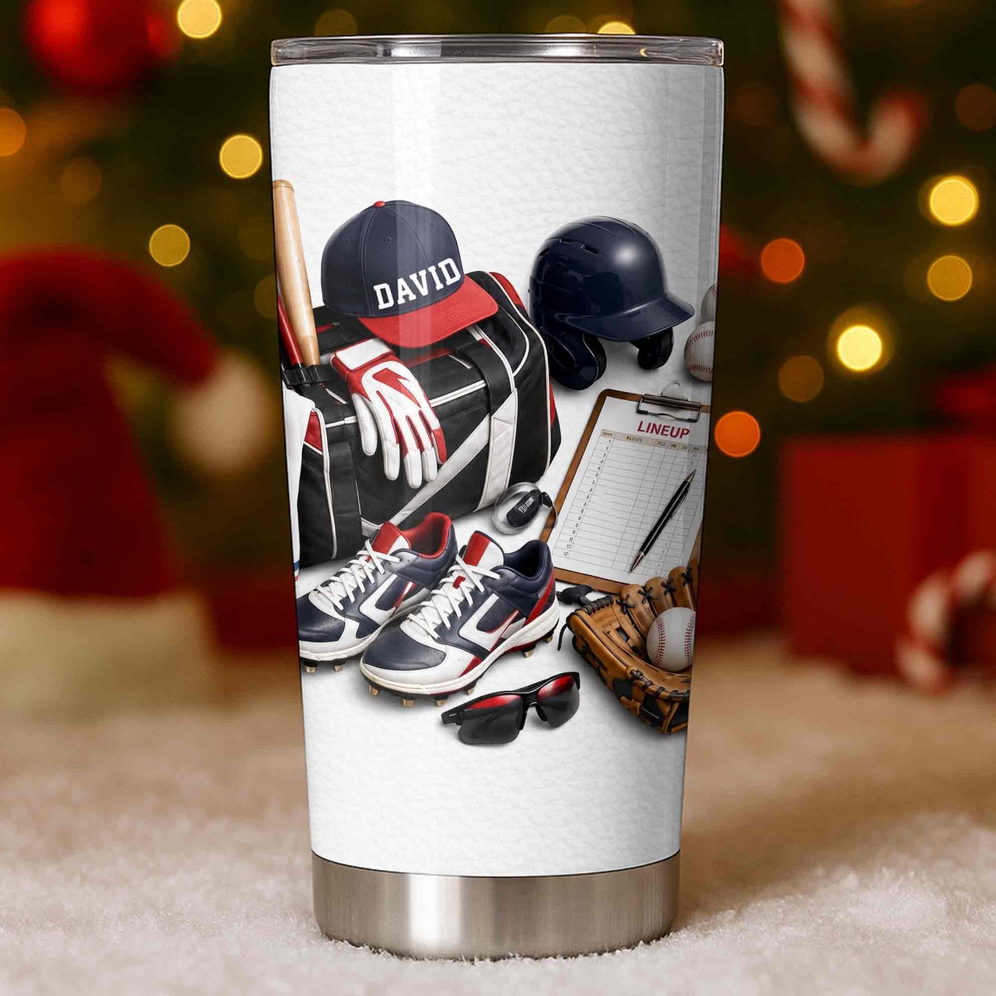 Baseball Player Gift for Boys, Men & Coaches - Personalized Custom Stainless Steel Tumbler 20oz 30oz - SPORT119_TB