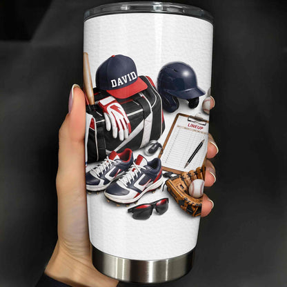 Baseball Player Gift for Boys, Men & Coaches - Personalized Custom Stainless Steel Tumbler 20oz 30oz - SPORT119_TB