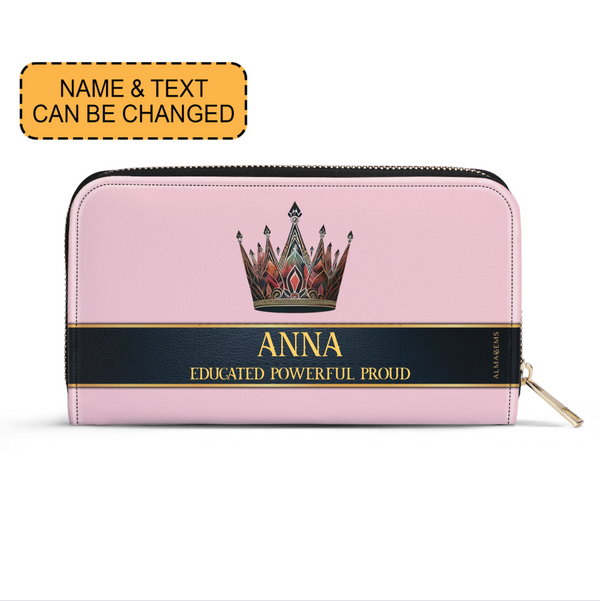 Queen Pink - Cartera de piel para mujer - queen02pinkWL