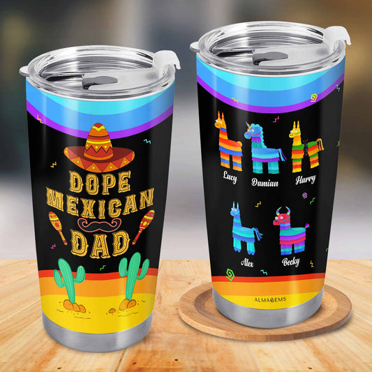 Papá mexicano alucinante: vaso de acero inoxidable personalizado de 20 oz y 30 oz - TB_FM10