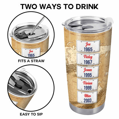 Apellido - Vaso de acero inoxidable personalizado de 20 oz y 30 oz - TB_FM14