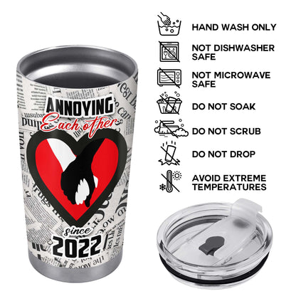 Molestándonos unos a otros desde entonces - Vaso de acero inoxidable personalizado de 20 oz y 30 oz - TB_FM18