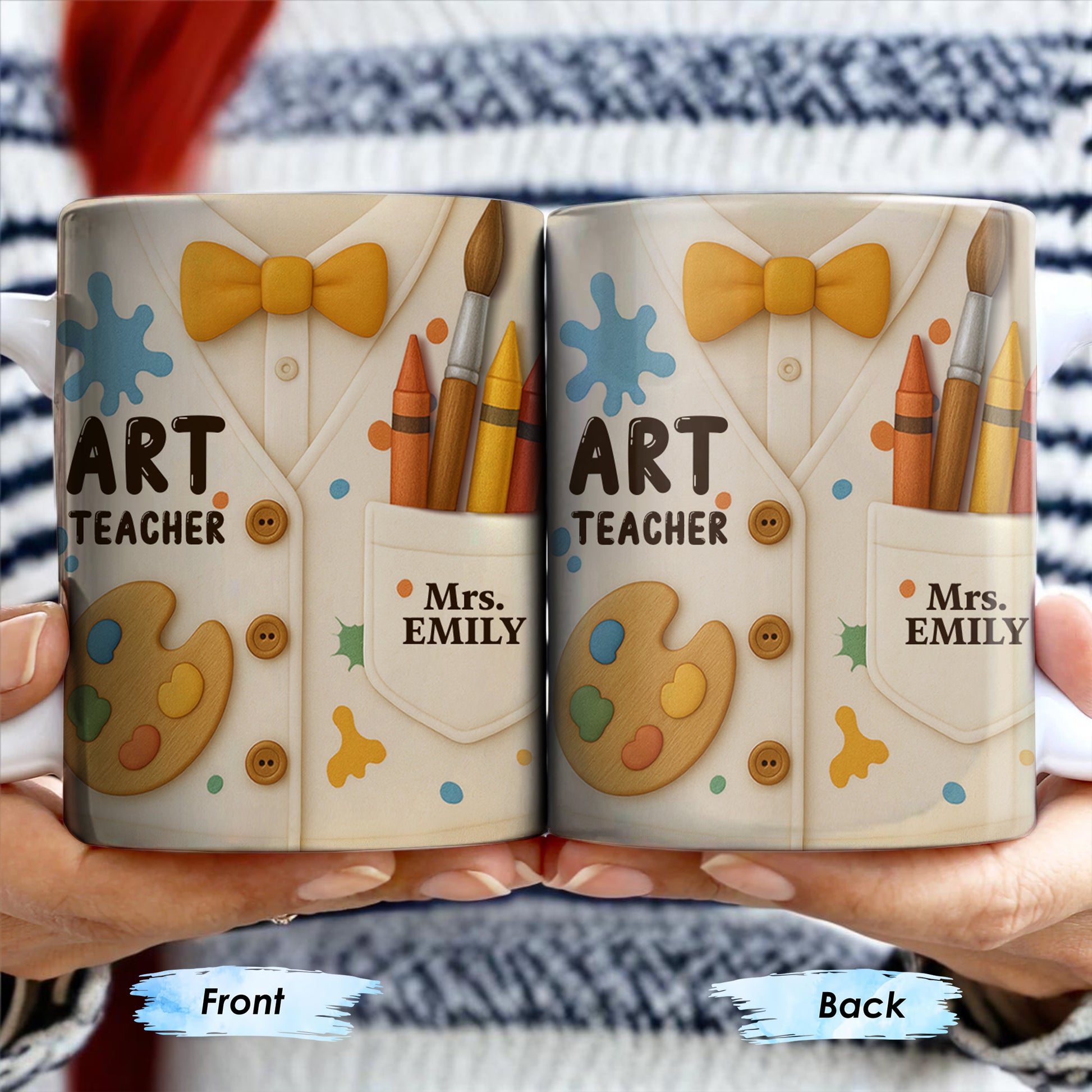Art Teacher, Crayons, Paintbrush, Palette
