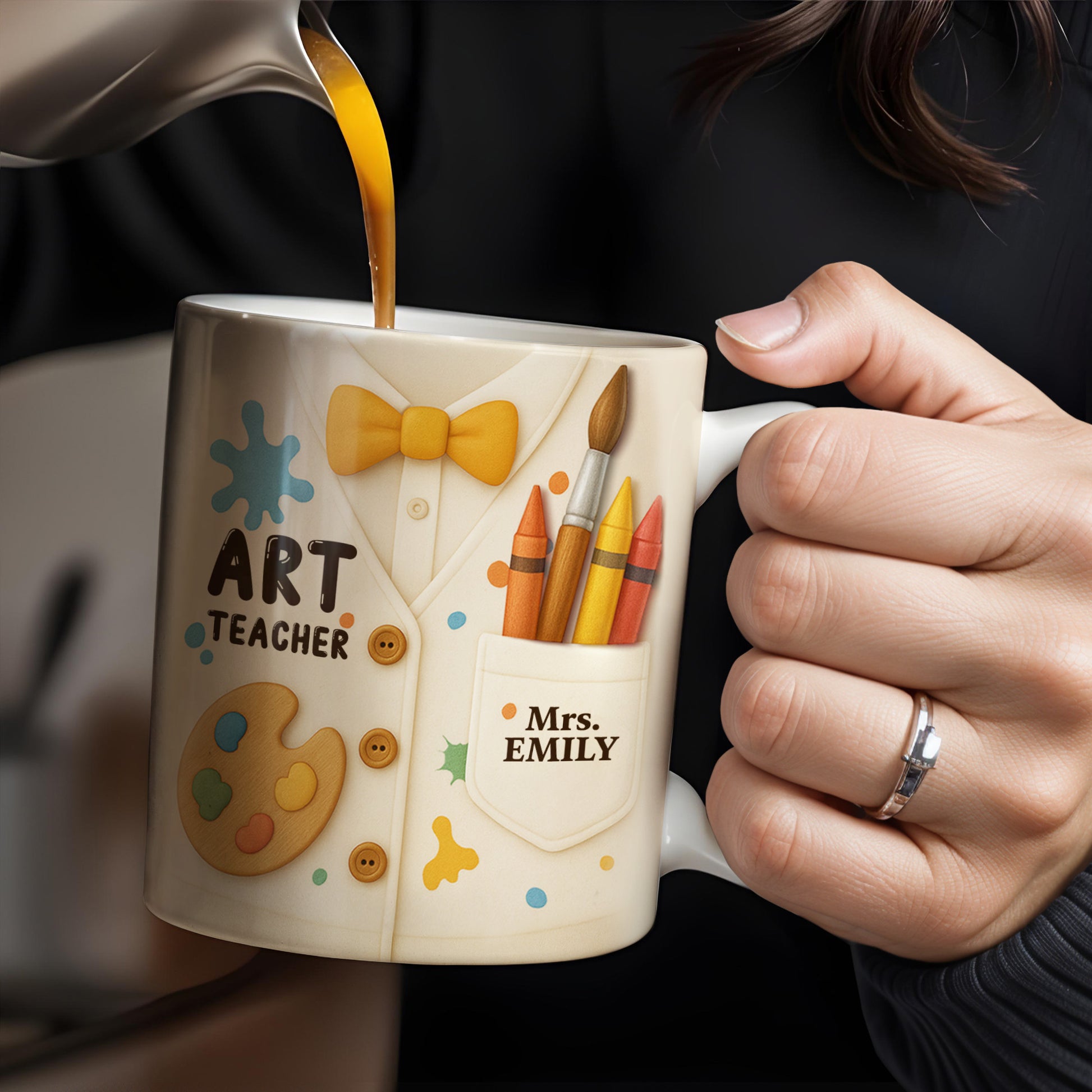 Art Teacher, Crayons, Paintbrush, Palette