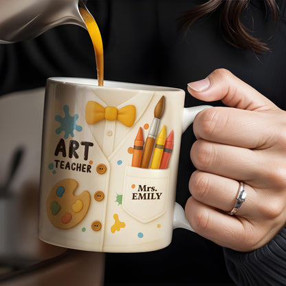 Art Teacher, Crayons, Paintbrush, Palette