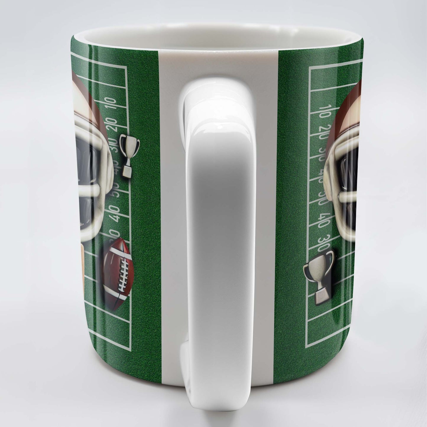 Celebrate the Best Coach with this Football Helmet, Football and Trophy
