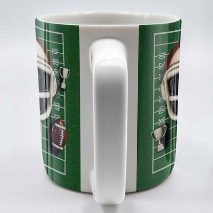 Celebrate the Best Coach with this Football Helmet, Football and Trophy