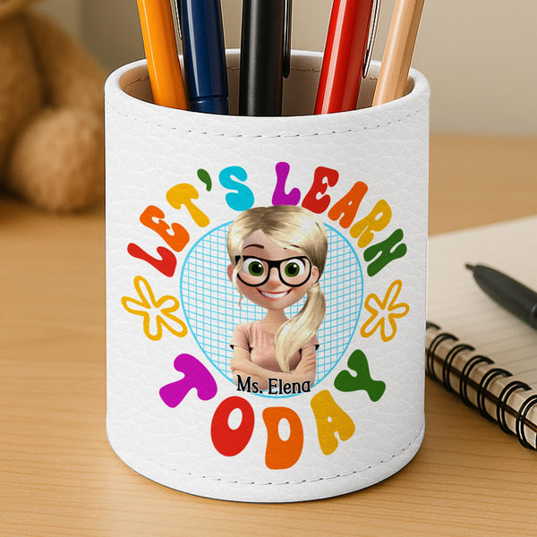 Let's Learn, Colorful Letters And Cartoon Teacher