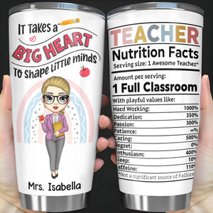 It Takes a Big Heart To Shape Little Minds, Cartoon Teacher Design