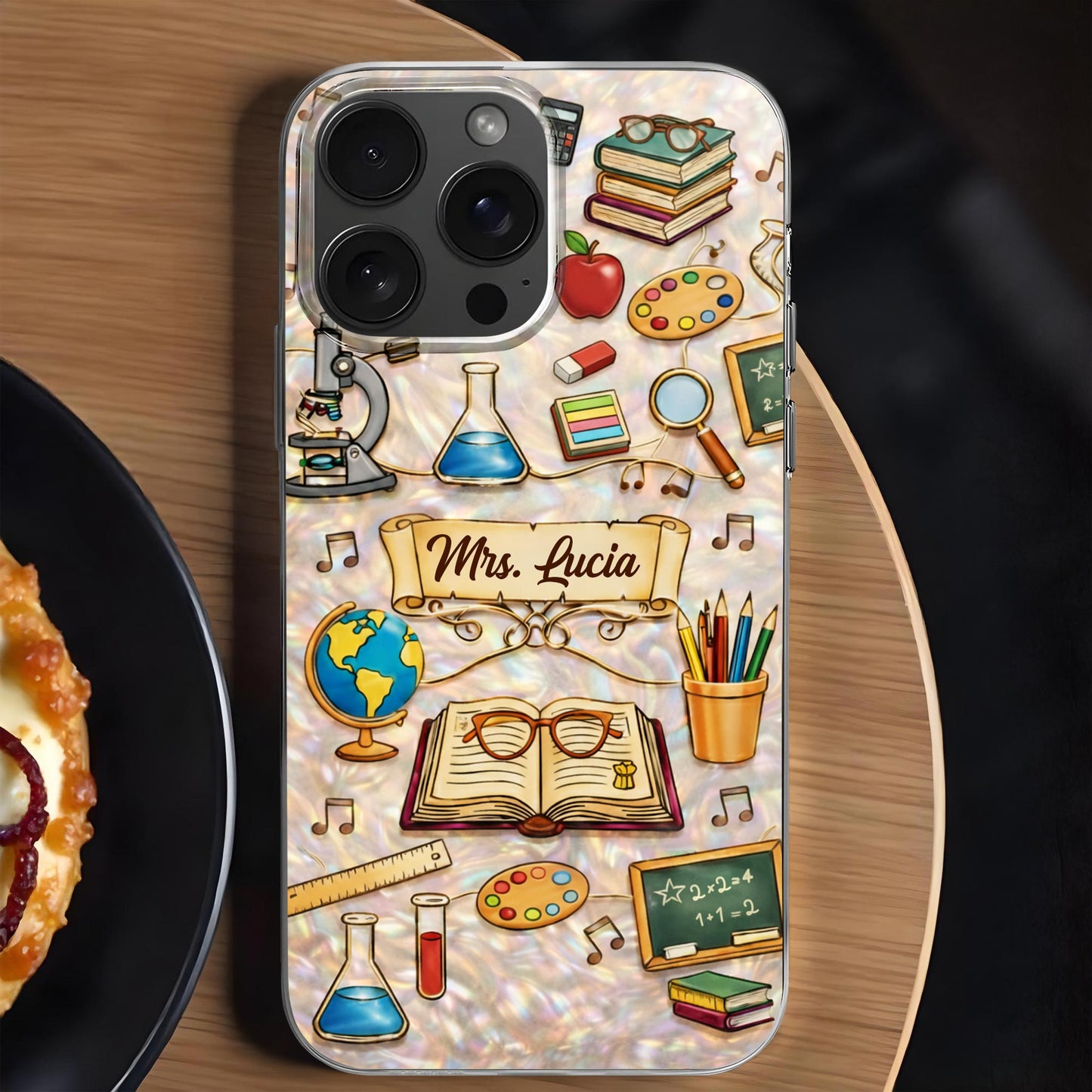 A Teacher Inspires Books Microscope Globe And School Supplies