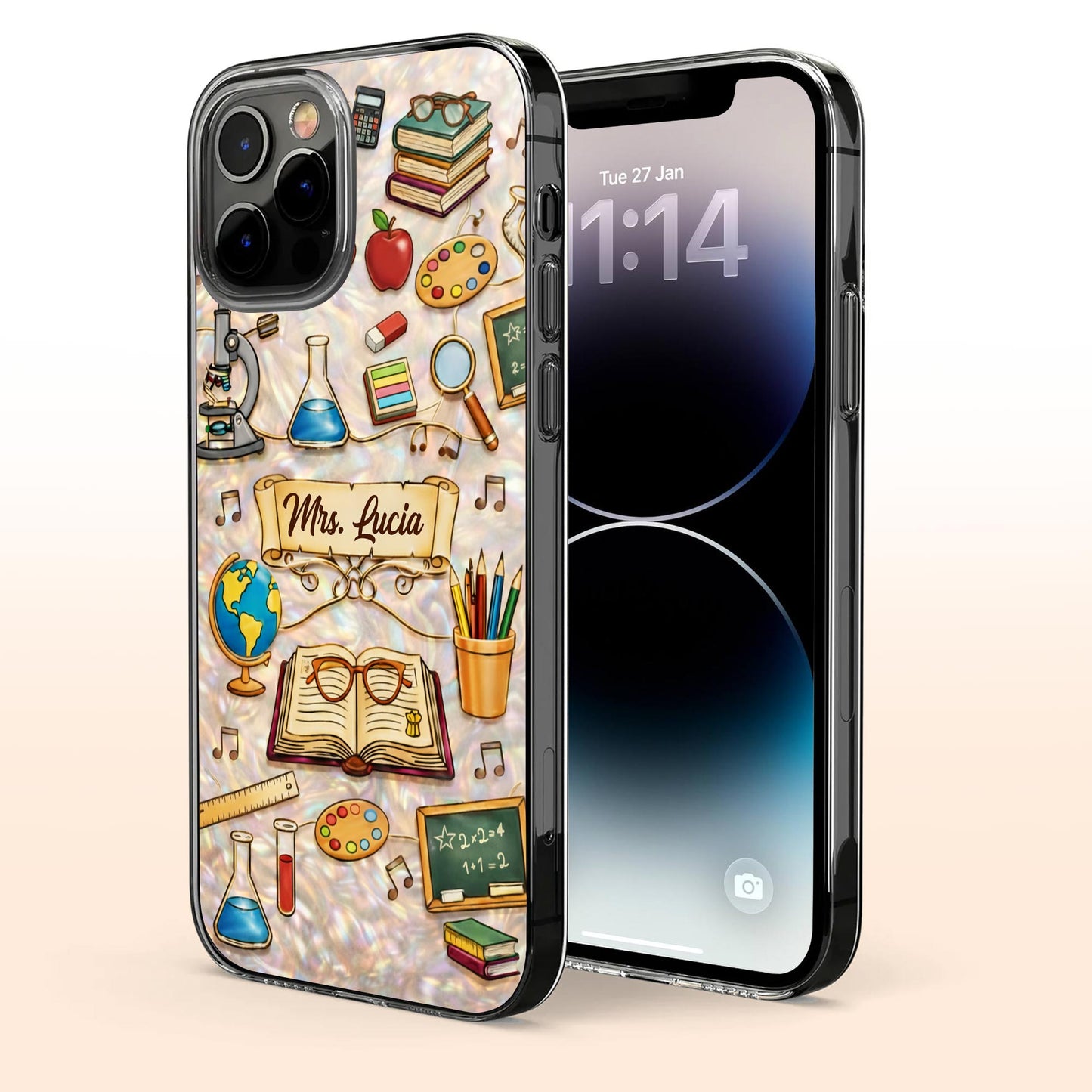 A Teacher Inspires Books Microscope Globe And School Supplies