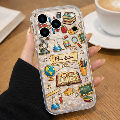 A Teacher Inspires Books Microscope Globe And School Supplies