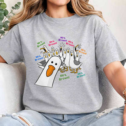 My Teacher Custom Goose Teacher With Honking Geese Graphic - Personalized Custom Unisex T-shirt, Hoodie - TEACH362_WBAS