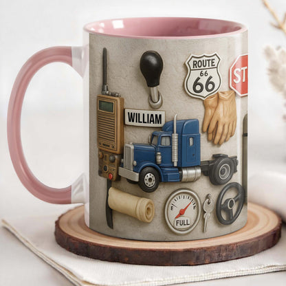 Customizable Route 66 Travel Themed Mug For Truck Enthusiasts
