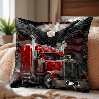 Customize Your Truck and Name With Majestic Eagle and American Flag