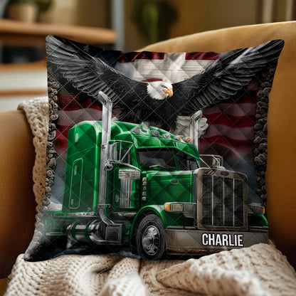 Customize Your Truck and Name With Majestic Eagle and American Flag