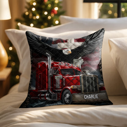 Customize Your Truck and Name With Majestic Eagle and American Flag