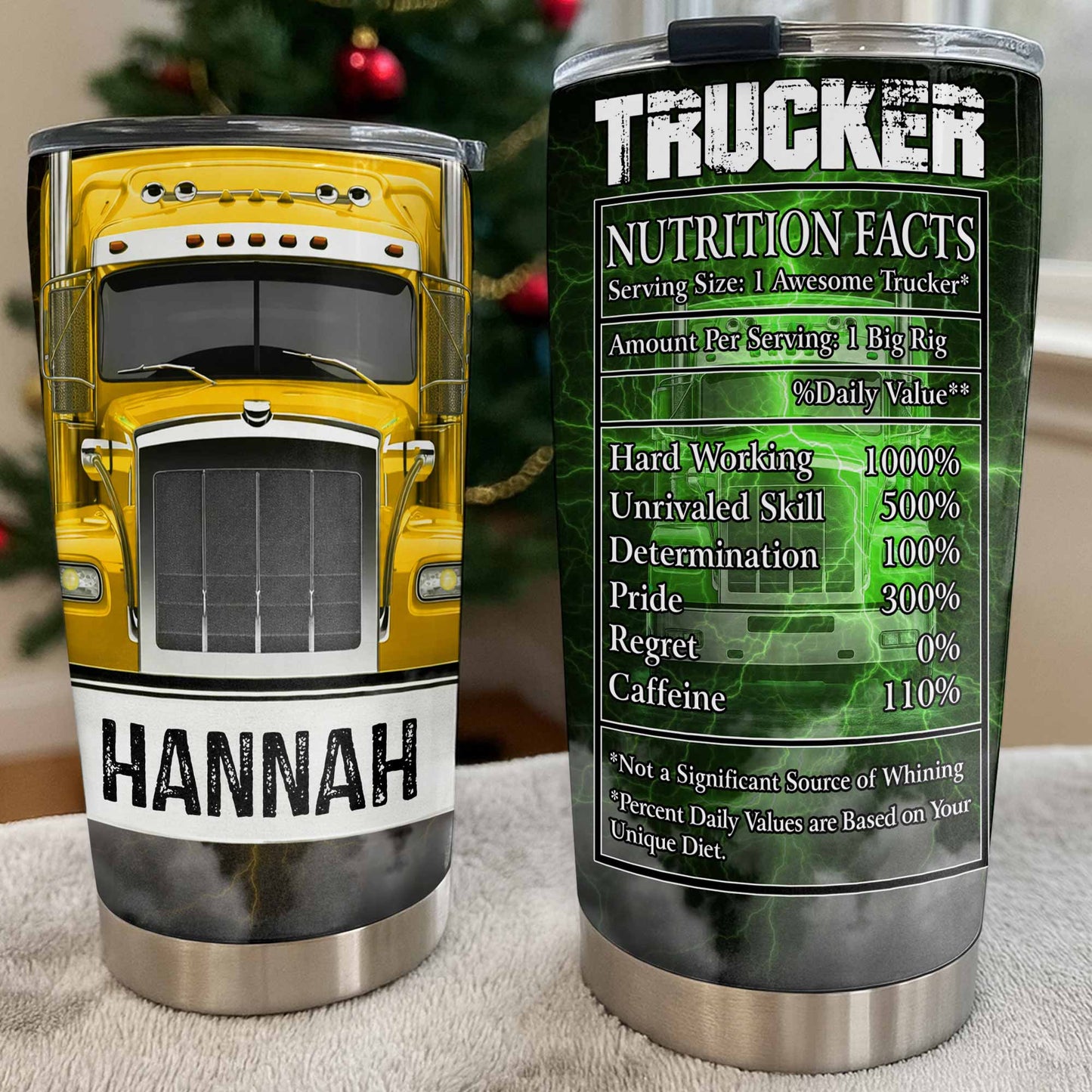 Trucker Nutrition Facts Hard Working and Skill