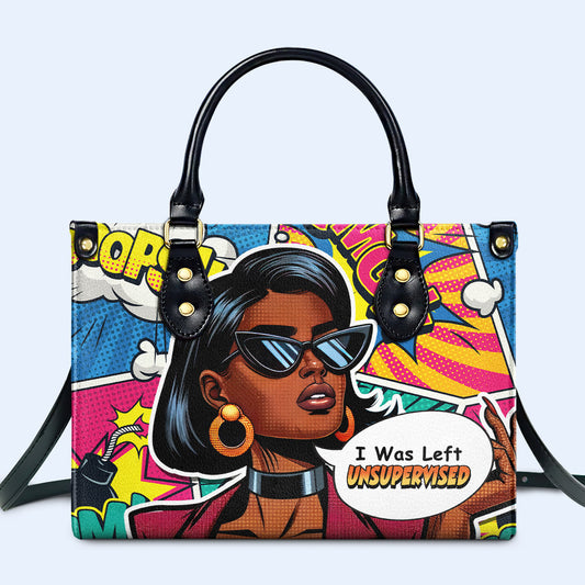 Me dejaron sin supervisión - Bolso de cuero personalizado - UNSUP01