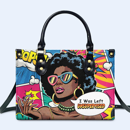 Me dejaron sin supervisión - Bolso de cuero personalizado - UNSUP02
