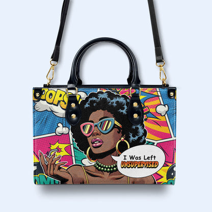 Me dejaron sin supervisión - Bolso de cuero personalizado - UNSUP02