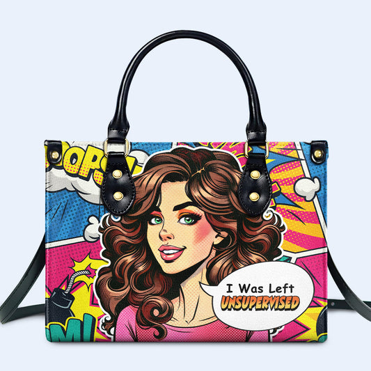 Me dejaron sin supervisión - Bolso de cuero personalizado - UNSUP03