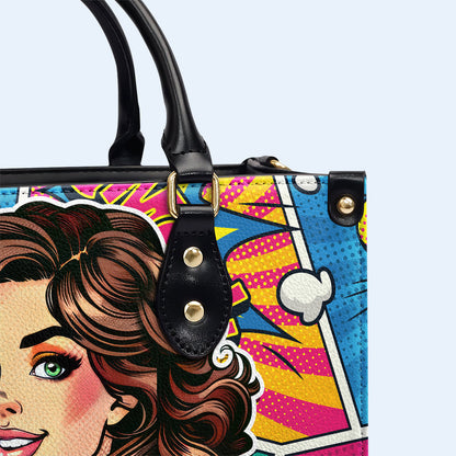 J'ai été laissé sans surveillance - Sac à main en cuir personnalisé - UNSUP03