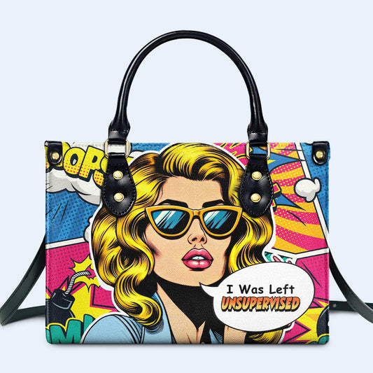 Me dejaron sin supervisión - Bolso de cuero personalizado - UNSUP04