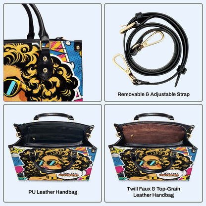 J'ai été laissé sans surveillance - Sac à main en cuir personnalisé - UNSUP06