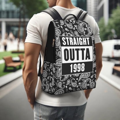 STRAIGHT OUTTA - Personalized Custom Leather BackPack - BP_M01