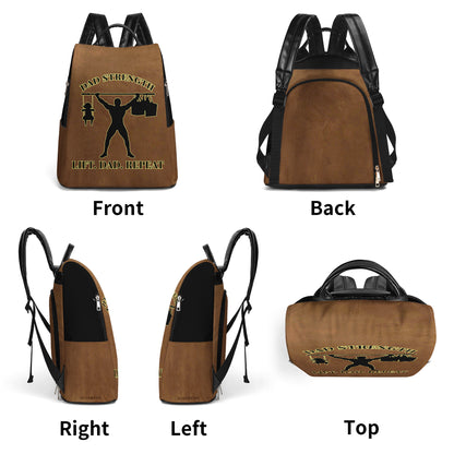 DAD STRENGTH - Personalized Custom Leather BackPack - BP_FN12