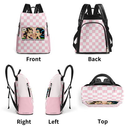 J'ai entendu dire qu'elle soulevait plus de poids que son mari - Sac à dos en cuir personnalisé - BP_FN03