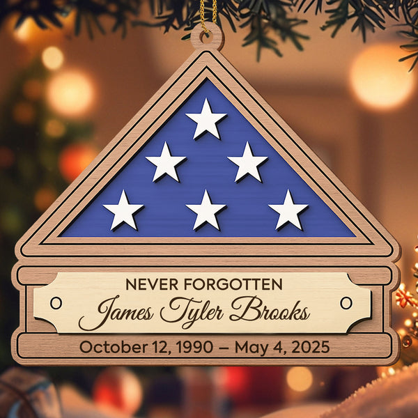 Never Forgotten Commemorative Ornament With Stars