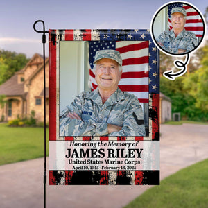 Honoring the Memory of United States Marine Corps, American Flag