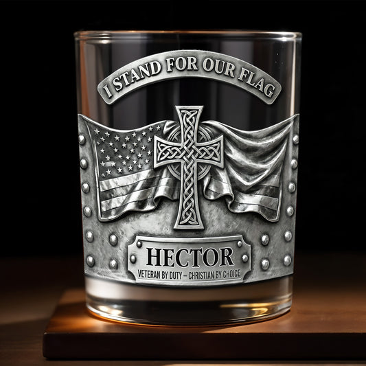 I Stand For Our Flag, Cross And Flag Design