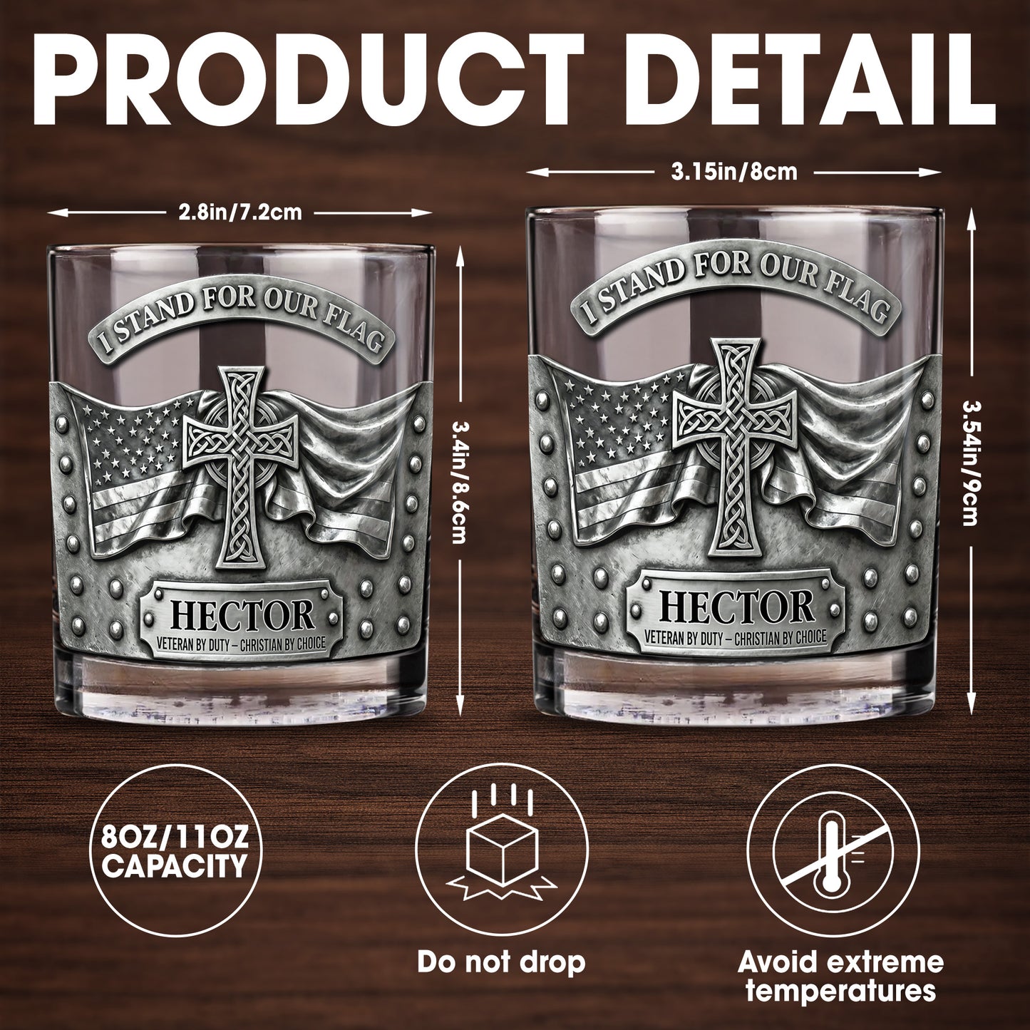 I Stand For Our Flag, Cross And Flag Design