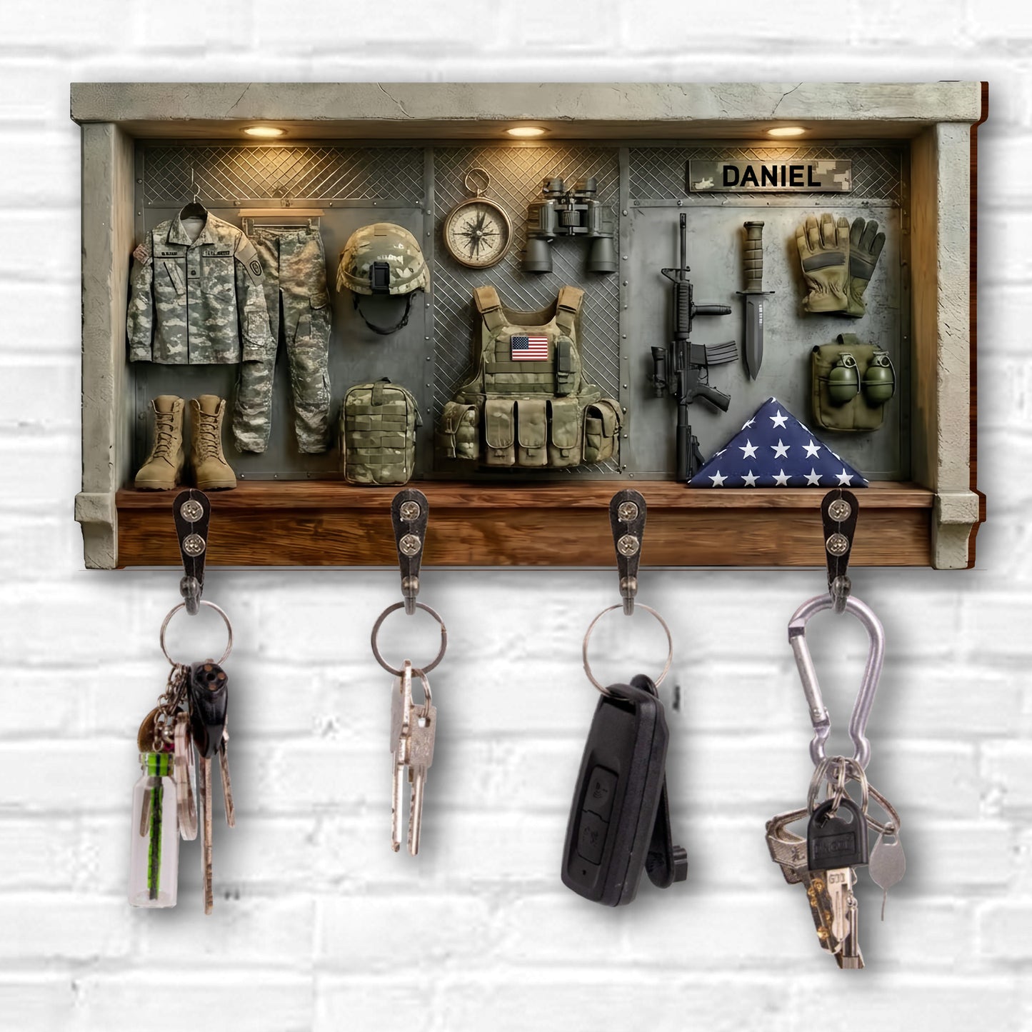 A Hero's Journey Military Uniform And Tactical Gear Personalized Key Holder