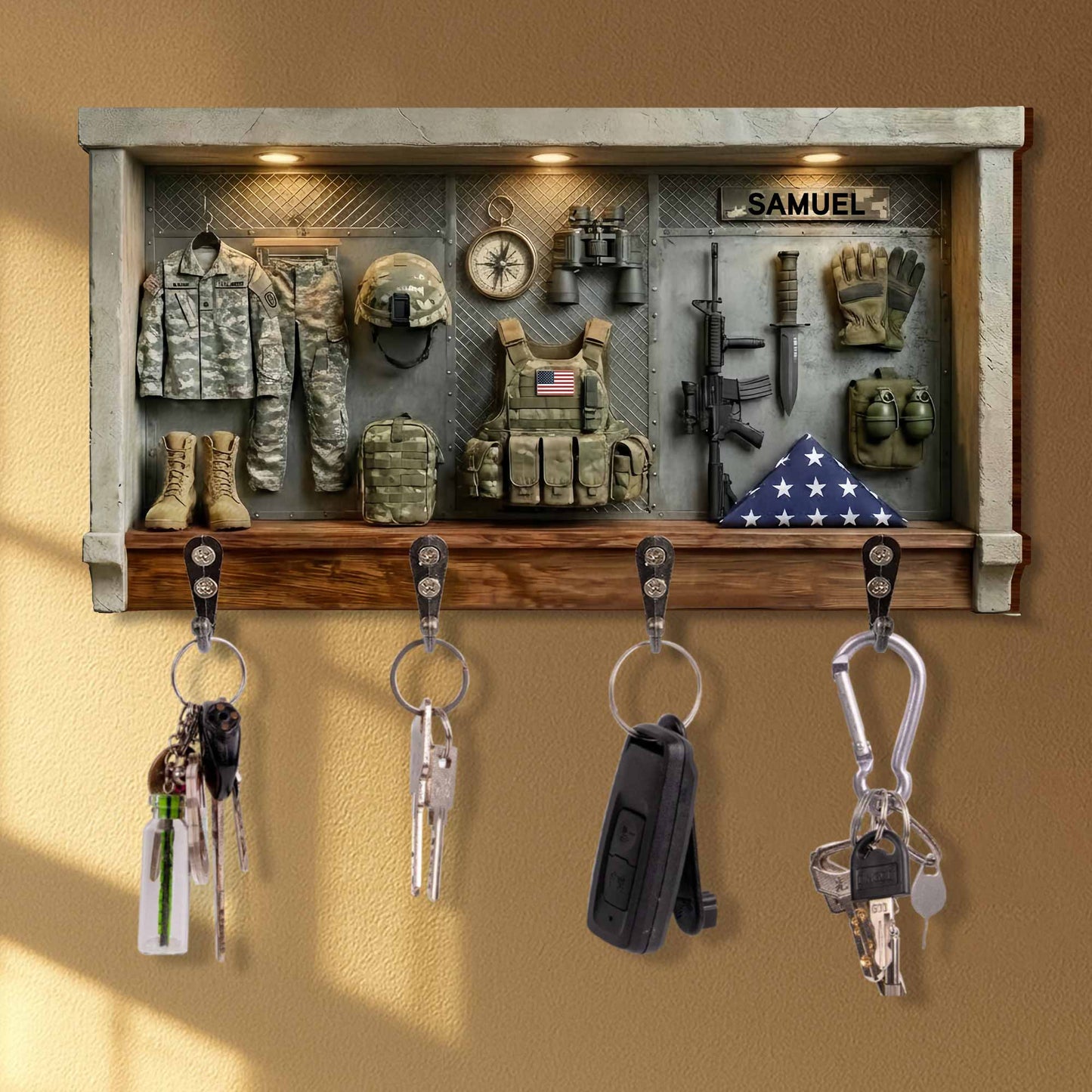 A Hero's Journey Military Uniform And Tactical Gear Personalized Key Holder