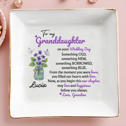 To My Granddaughter On Your Wedding Day, Flowers And Butterflies