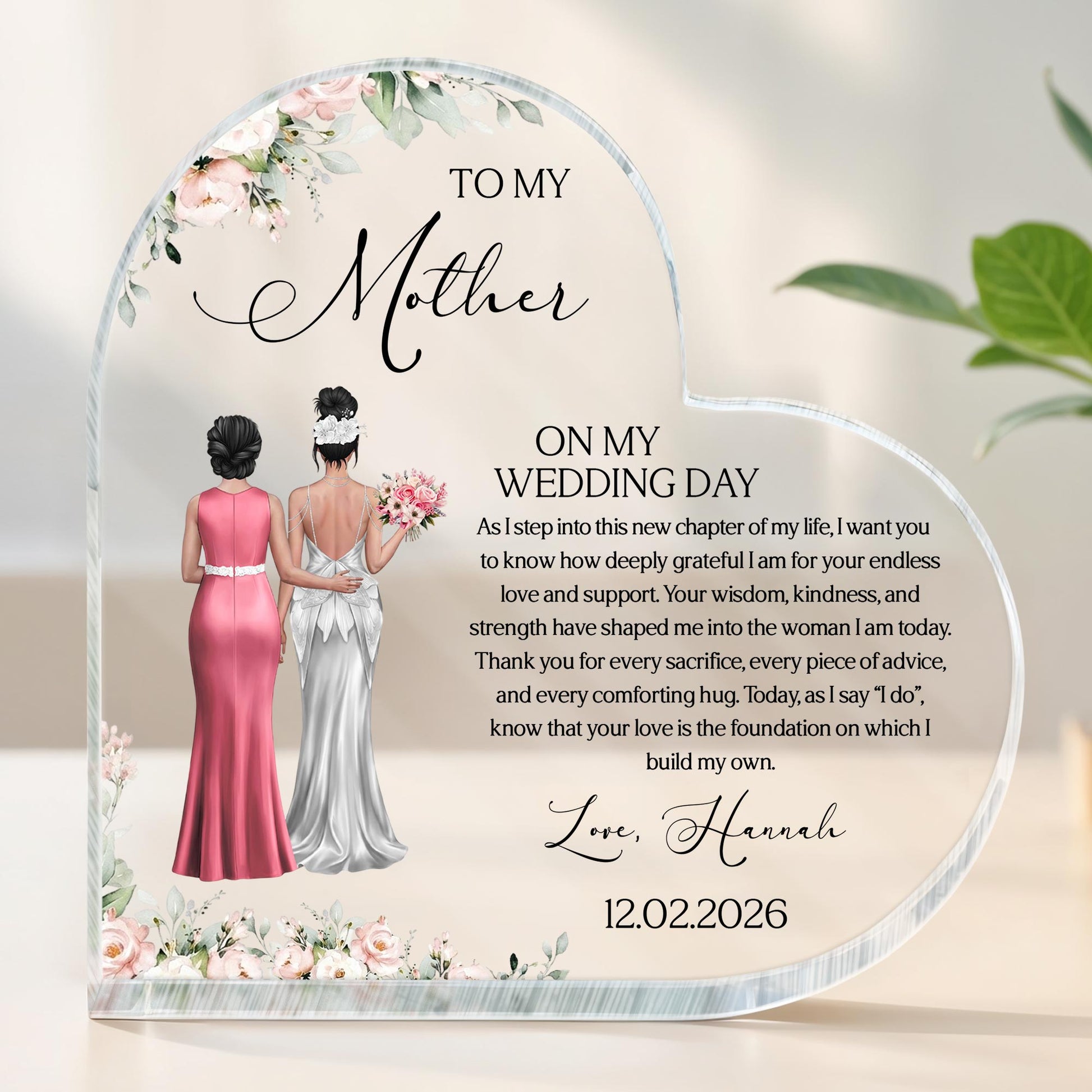 To My Mother On My Wedding Day, Two Women In Wedding Setting