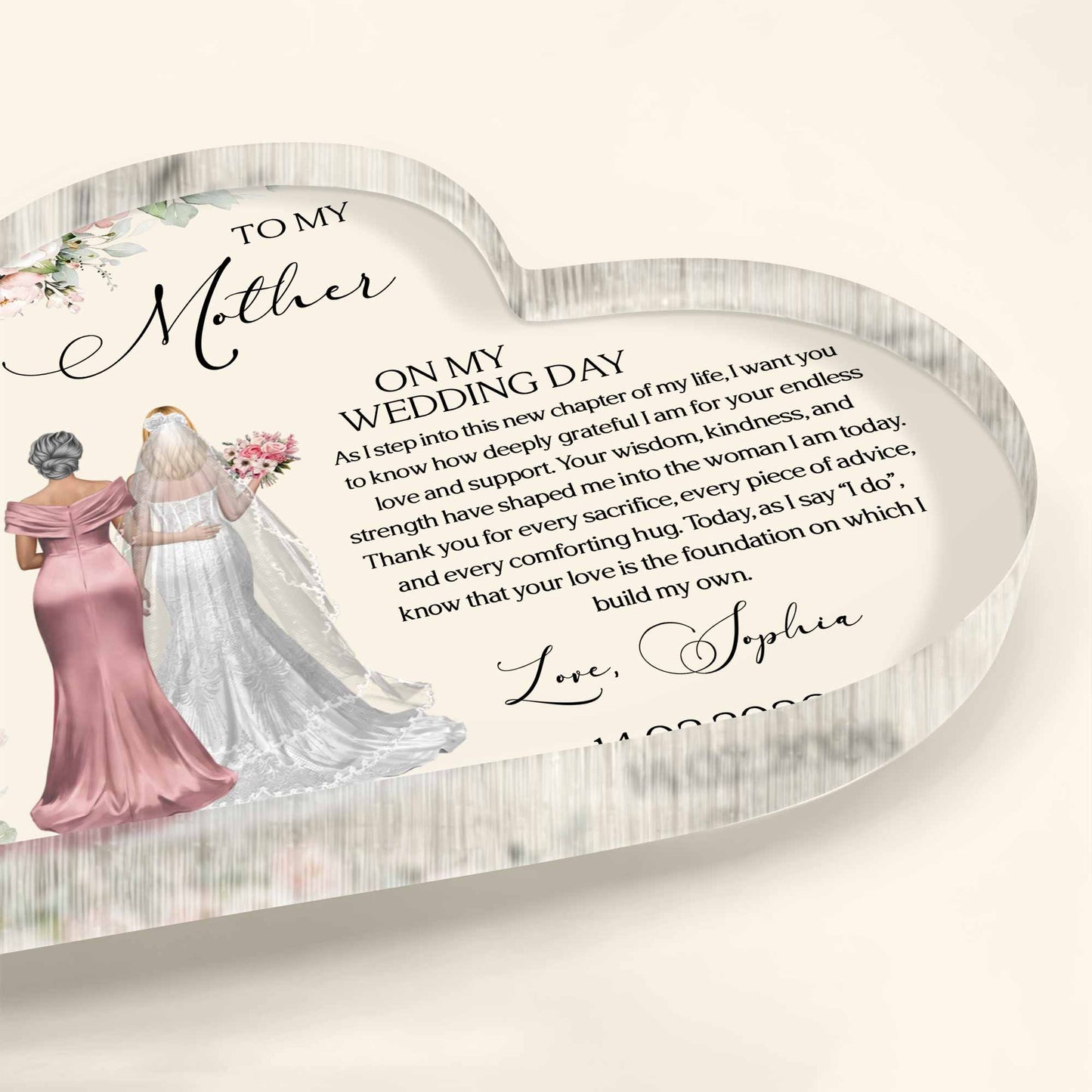 To My Mother On My Wedding Day, Two Women In Wedding Setting