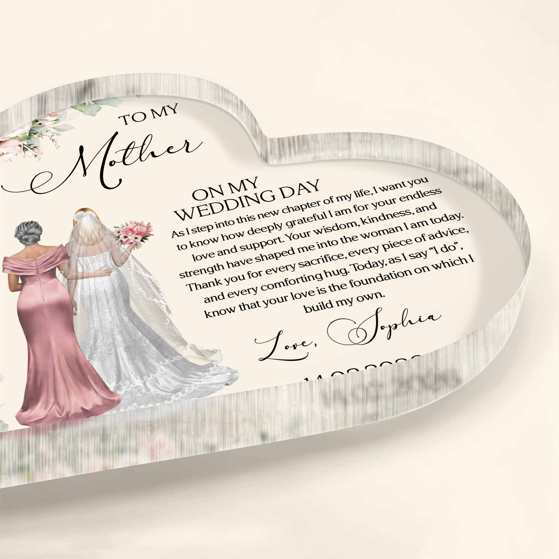 To My Mother On My Wedding Day, Two Women In Wedding Setting