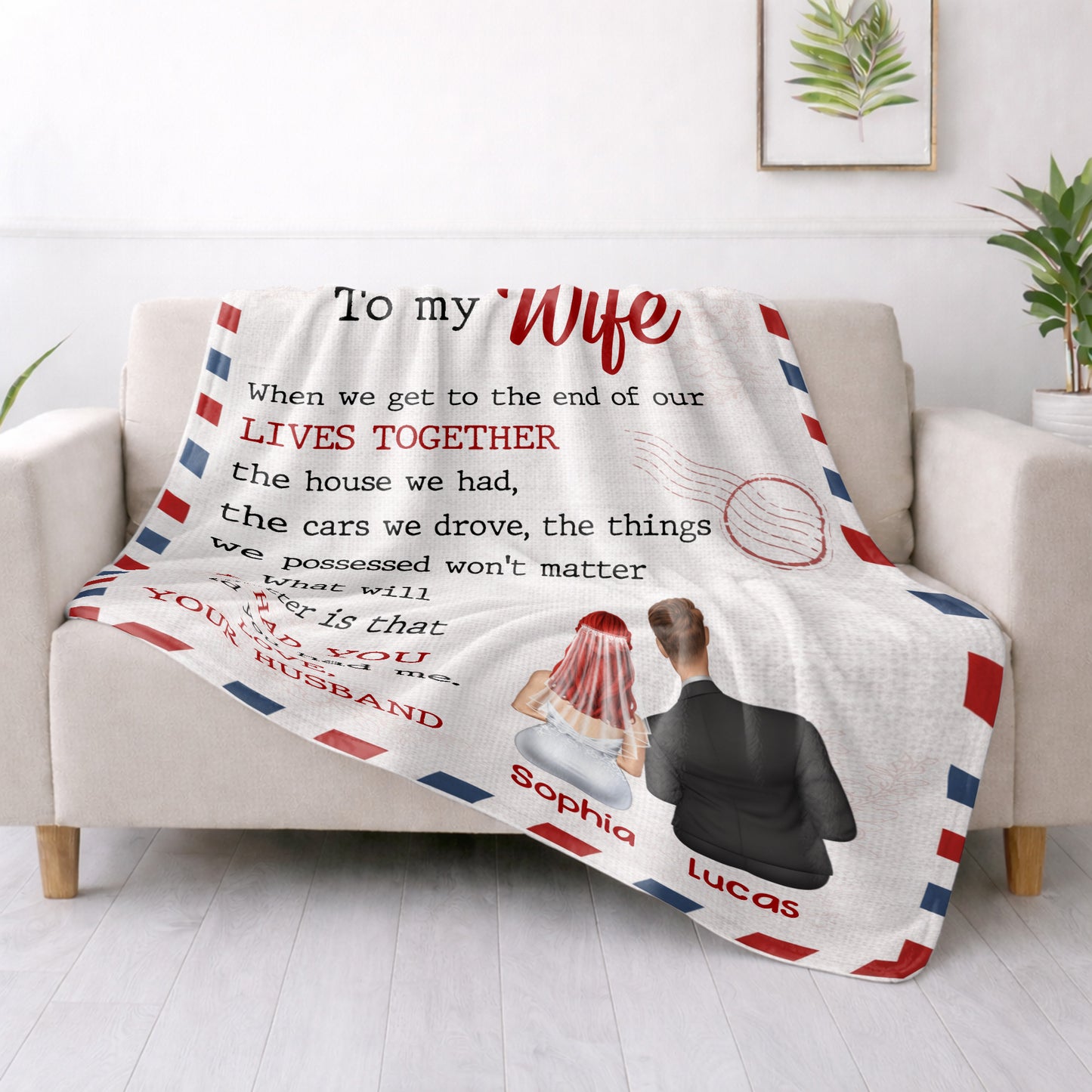 To My Wife, Love and Postal Stamp Design