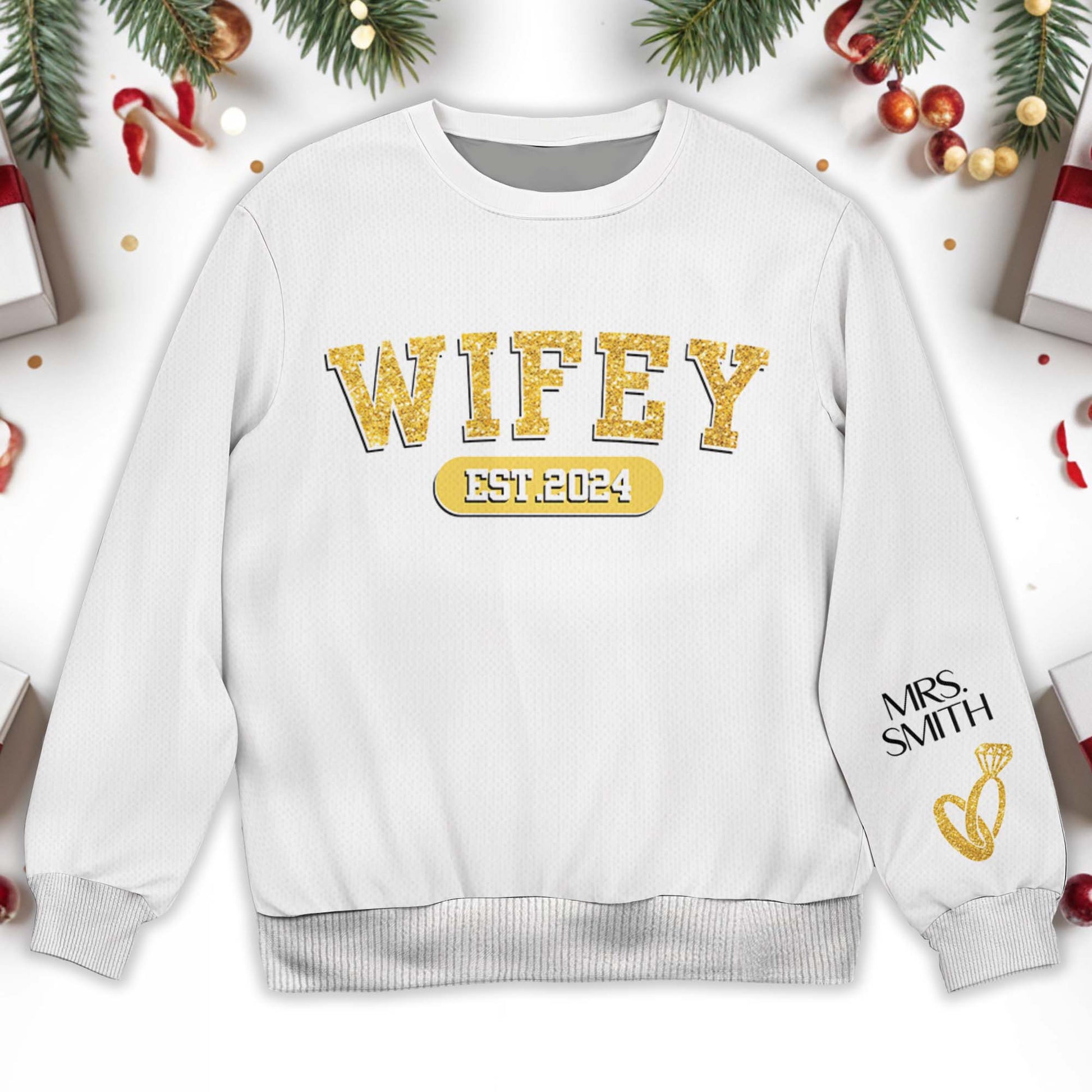 Celebrate Lasting Love Wifey Jumper With Ring Design