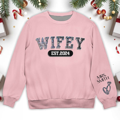 Celebrate Lasting Love Wifey Jumper With Ring Design