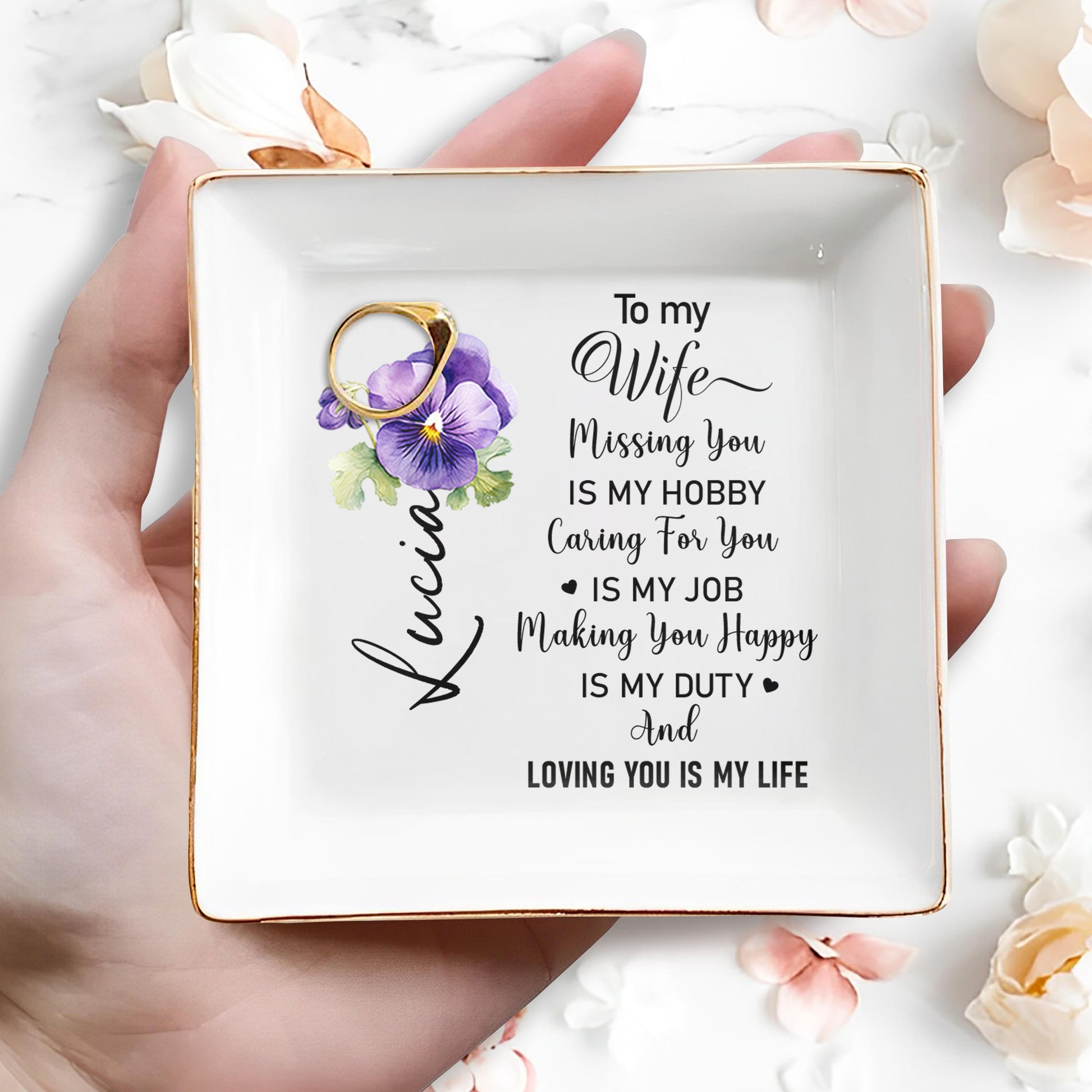 Making You Happy Is My Duty Loving You Is My Life With Pansy Flower